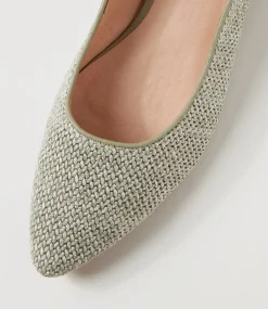Women DIANA FERRARI Flats-Diorah Seafoam Woven Leather Flat Shoes