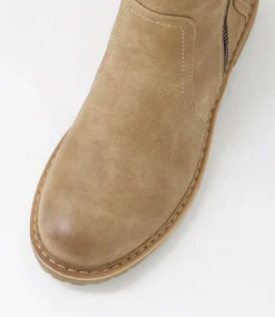 Women I LOVE BILLY Boots-Discan Taupe Ankle Boots