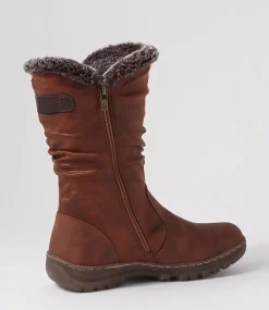 Women I LOVE BILLY Boots-Dorela Tan Multi Calf Boots