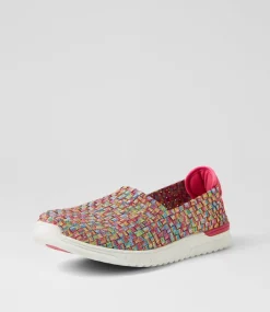 Women SUPERSOFT Comfort|Flats-Doti Raspberry Multi Flat Shoes