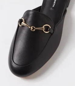 Women WINDSOR SMITH Flats-Dree Black Leather Flat Shoes