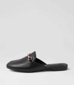 Women WINDSOR SMITH Flats-Dree Black Leather Flat Shoes