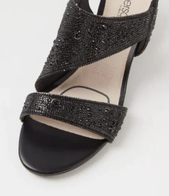 Women SUPERSOFT Comfort|Heels-Drews Black Jewels Sandals