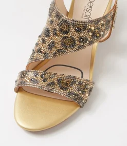 Women SUPERSOFT Comfort|Heels-Drews Leopard Jewels Sandals