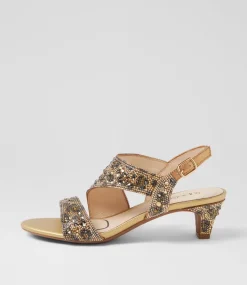 Women SUPERSOFT Comfort|Heels-Drews Leopard Jewels Sandals