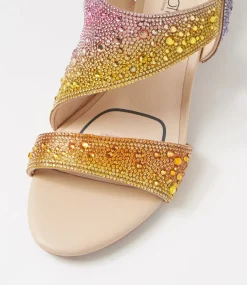 Women SUPERSOFT Comfort|Heels-Drews Multi Jewels Sandals