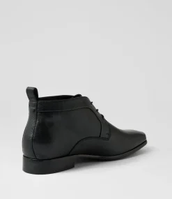 COLORADO Dress Shoes|Casuals-Drift Black Leather Lace Up Boots