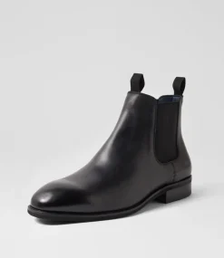COLORADO Boots|Dress Shoes-Drover Black Leather Chelsea Boots