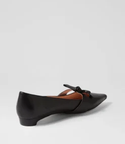 Women DIANA FERRARI Flats|Dress-Dulcie Black Leather Loafers