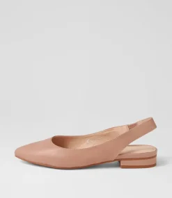 Women DIANA FERRARI Flats-Dyani Blush Leather Flat Shoes
