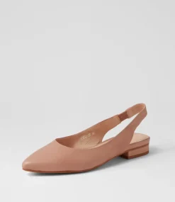 Women DIANA FERRARI Flats-Dyani Blush Leather Flat Shoes