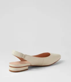 Women DIANA FERRARI Flats-Dyani Cream Leather Flat Shoes