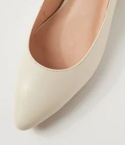 Women DIANA FERRARI Flats-Dyani Cream Leather Flat Shoes