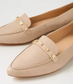 Women DIANA FERRARI Flats|Loafers-Dysin Cappuccino Leather Loafers