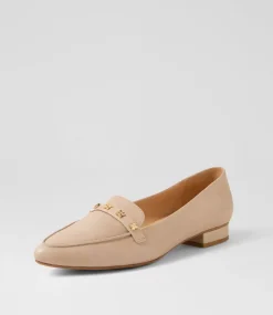 Women DIANA FERRARI Flats|Loafers-Dysin Cappuccino Leather Loafers