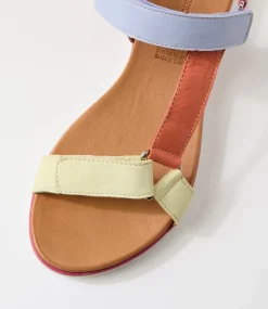 Women DIANA FERRARI Flats|Sandals-Echos Pastel Multi Leather Sandals