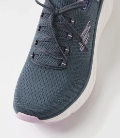 Women SKECHERS Sneakers-Edgeride Navy Lavendar Fabric Sneakers