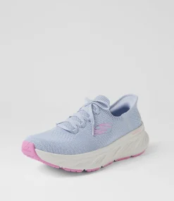 Women SKECHERS Sneakers-Edgeride Periwinkle Pink Mesh Sneakers