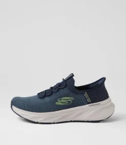 SKECHERS Sneakers-Edgeride Raygo Navy Lime Knit Sneakers
