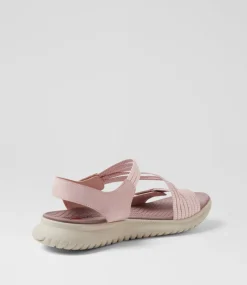 Women I LOVE BILLY Flats|Sandals-Edwyna Blush Elastic Sandals