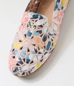 Women DIANA FERRARI Flats-Eedah Summer Floral Leather Flat Shoes