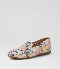 Women DIANA FERRARI Flats-Eedah Summer Floral Leather Flat Shoes