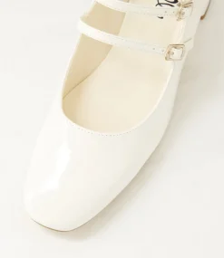 Women I LOVE BILLY Mary Janes|Heels-Eiko Almond Patent Pu Mary Jane Heels
