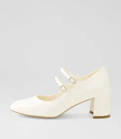 Women I LOVE BILLY Mary Janes|Heels-Eiko Almond Patent Pu Mary Jane Heels