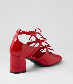 Women I LOVE BILLY Heels-Elanna Red Patent Pu Heels