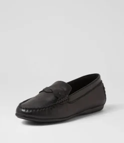 Women DIANA FERRARI Loafers|Flats-ELIAN DF BLACK LEATHER