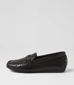 Women DIANA FERRARI Loafers|Flats-ELIAN DF BLACK LEATHER
