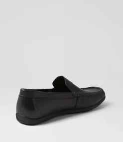 COLORADO Casuals-Eliot Black Leather Flat Shoes