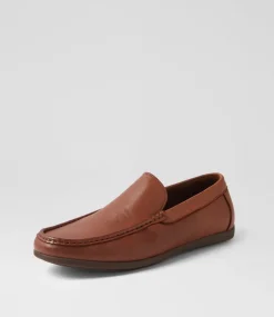 COLORADO Casuals-Eliot Cognac Leather Flat Shoes
