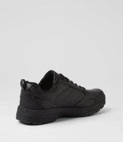 LYNX Sport School Shoes|Senior School Shoes-Elite Snr Wide Black Leather Sneakers