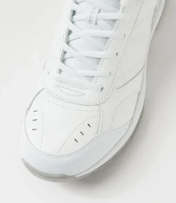 LYNX Sport School Shoes|Senior School Shoes-Elite Snr Wide White Leather Sneakers
