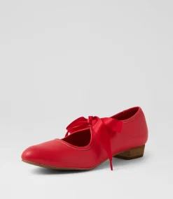 Women I LOVE BILLY Flats-Elito Red Flat Shoes