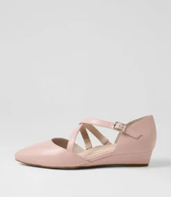 Women SUPERSOFT Comfort|Flats-Elizia Blush Leather Heels