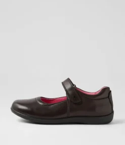COLORADO Junior School Shoes-Ellie Junior E Brown Leather Shoes