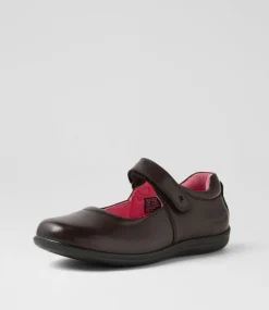 COLORADO Junior School Shoes-Ellie Junior E Brown Leather Shoes