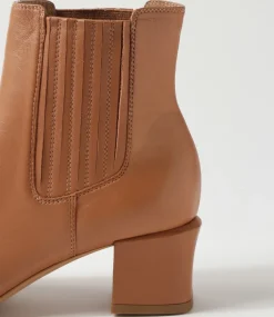 Women TOP END Boots-Elsea Tan Leather Chelsea Boots