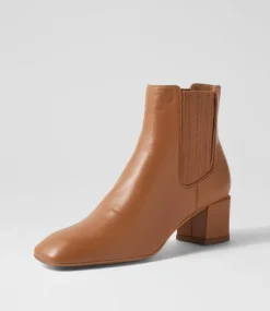 Women TOP END Boots-Elsea Tan Leather Chelsea Boots