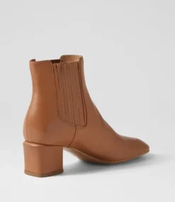 Women TOP END Boots-Elsea Tan Leather Chelsea Boots