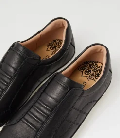 Women COLORADO Comfort|Sneakers-Embel Black Leather Sneakers
