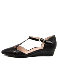 Women SUPERSOFT Comfort|Wedges-EMBER BLACK LEATHER-PATEN