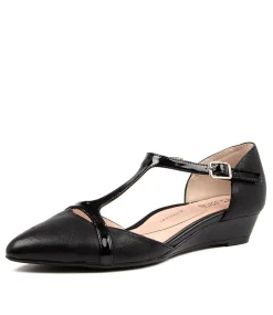 Women SUPERSOFT Comfort|Wedges-EMBER BLACK LEATHER-PATEN