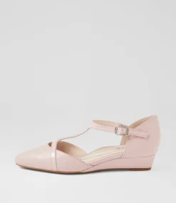 Women SUPERSOFT Comfort|Wedges-Ember Blush Leather Patent Flat Shoes