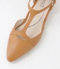 Women SUPERSOFT Comfort|Wedges-Ember Dark Tan Leather Flat Shoes
