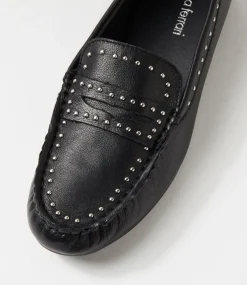 Women DIANA FERRARI Loafers|Flats-Embrey Black Leather Loafers