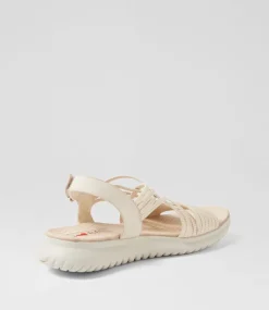 Women I LOVE BILLY Flats|Sandals-Emelia Natural Elastic Sandals