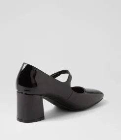 Women I LOVE BILLY Heels-Emery Black Patent Pu Heels